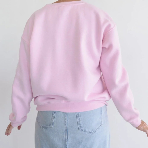 Vintage Pink w Embroidered Washington DS Patriotic Crewneck  Sweater M - Picture 3 of 11